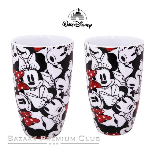 Imagen 3 de 4 de 2x1 Juego De 2 Tazas De Walt Disney Mickey & Minnie Mouse
