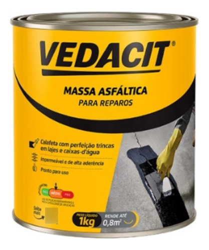 Carbolástico Vedacit Preto Número 2 1kg Massa Asfáltica