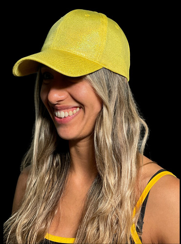Gorra Visera Glam Shine Colores Cotillon Color Dorado