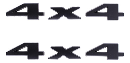 Paquete De 2 Emblemas Negros 4x4