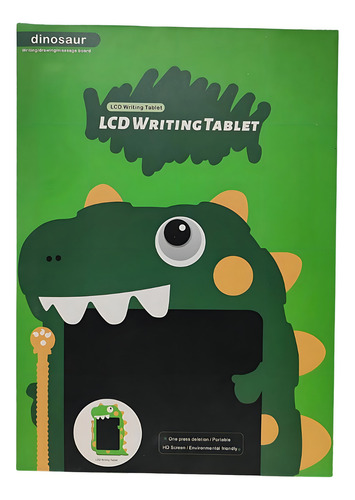 Mini Tablet Lousa Mágica Desenho Infantil Lcd Dinossauro Cor Verde