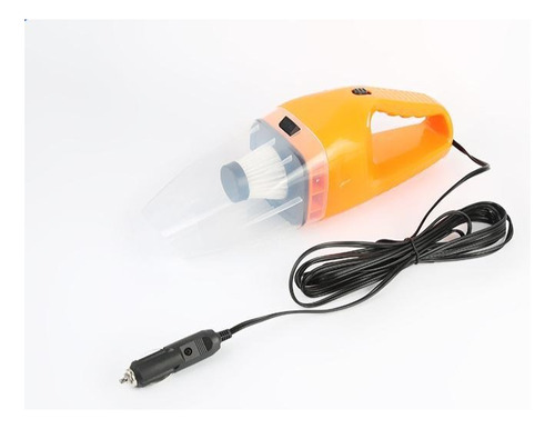 Aspirador De Pó Mini Compressor 12v 2 Em 1 Laranja Carro