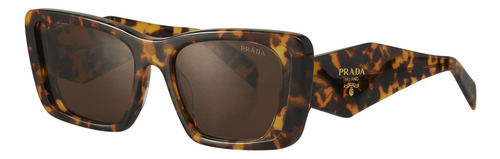 Prada Spr 08ys 01v-8c1 Oversized Rectangular Honey Havana (Usado)
