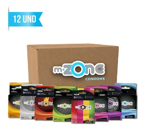 Condones Preservativos Mzone 4und X12pack