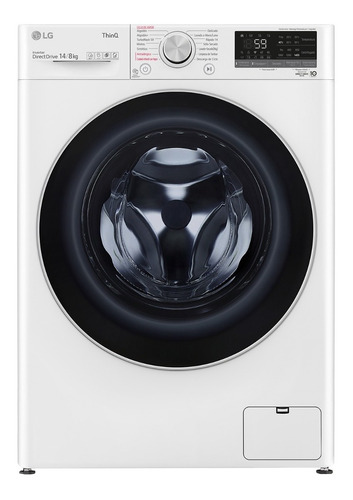 Lavadora secadora automática LG WD14WVC4S6 inverter blanca 14kg 220 V