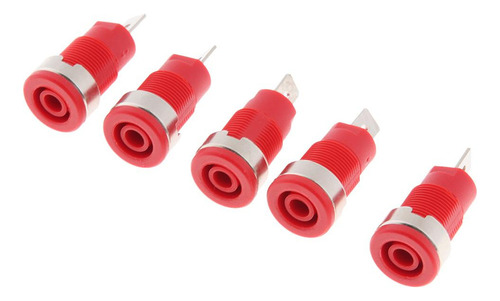 . 10 Conectores Banana Hembra De 4 Mm Para Montaje En Panel