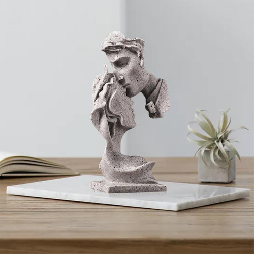 2 Uds Estatua De Besos Figuritas Coleccionables
