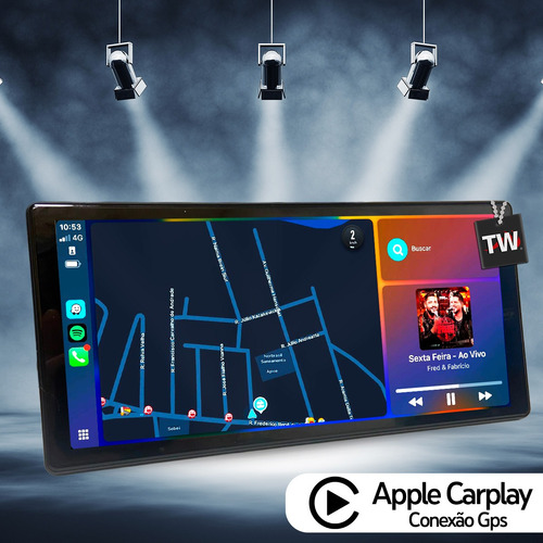 Central Multimídia 4+64gb Glk Classe C 12-15 Wide Carplay