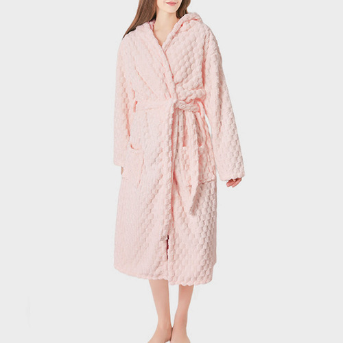 Bata De Baño De Felpa A Cuadros De Pino Para Mujer X Robe, M