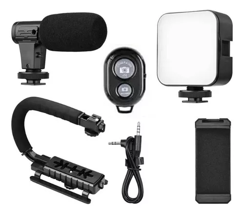 Kit Streaming Celular Camara Microfono Luz Led Pcreg