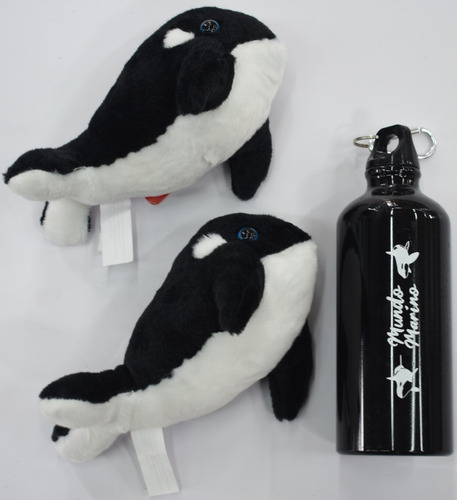 Imagen 1 de 1 de 2 Peluches Orca 20cm + Botella Garrafera Mundo Marino