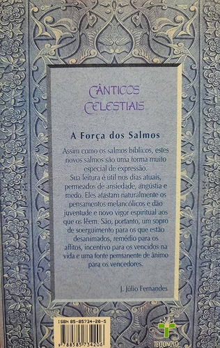 Livro: Cânticos Celestias - J. Júlio Fernandes (Usado)
