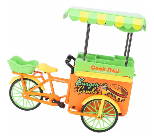 Triciclo Food Trike Playset, Adorável Brinquedo Colorido Det