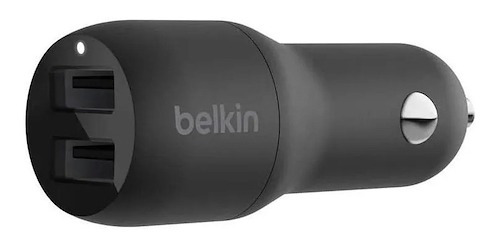 Imagen 2 de 4 de Cargador Belkin Auto 12v 4.8a 24w + Cable Usb-a Lightning 1m