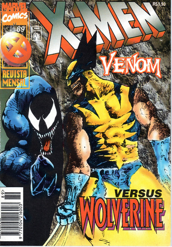 X-men N° 89 - 84 Páginas Em Português - Editora Abril - Formato 13,5 X 19 - Capa Mole - 1996 - Bonellihq Cx01 Mar24