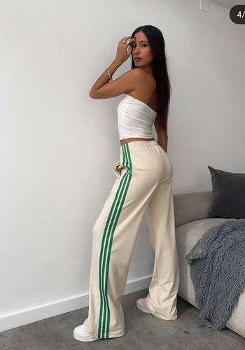 Pack X2 Pantalón Palazo Tiras Mujer Rfs