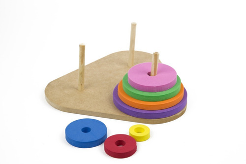 Imagem 3 de 5 de Torre De Hanói - Metodologia Montessoriana - Mmp