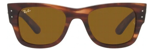 Lente Havana quadrada unissex Ray-ban Mega Wayfarer 3n