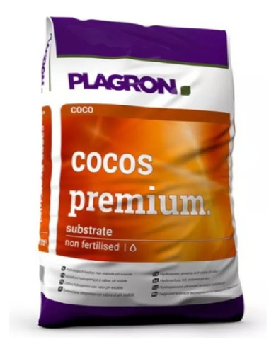 Cocos Premium Plagron Fibra Coco Inerte Sustrato 50 Litros