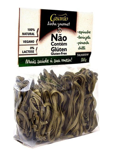 Kit 2x: Macarrão Lasanha Verde Sem Glúten Casarão 300g