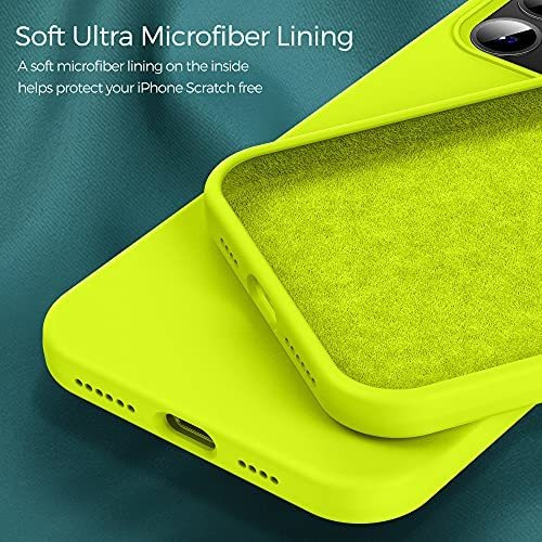 Carcasa Para iPhone 12 Pro Max De Silicona Color Amarillo