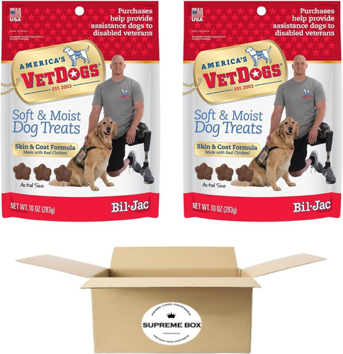 Bil Jac America's Vetdogs Skin & Coat Dog Treats, 10 Oz - Pa