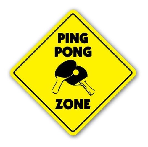Señales - Signjoker Ping Pong Zone Sign Table Tennis Ball Pa
