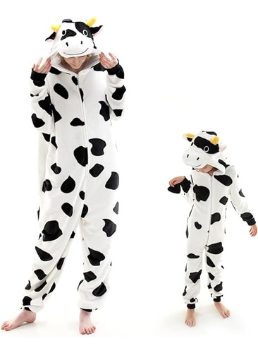 Fit Pijama Unisex Vaca Para Adultos Disfraz Halloween Para M