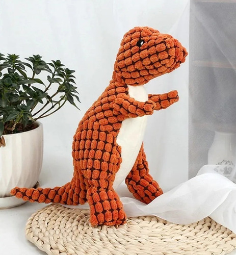 Juguete Para Mascota Peluche Dinosaurio Con Sonido 