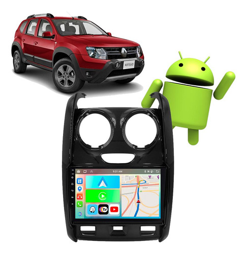 Kit Multimidia Android 9 Duster 14/19 Black Piano Renault