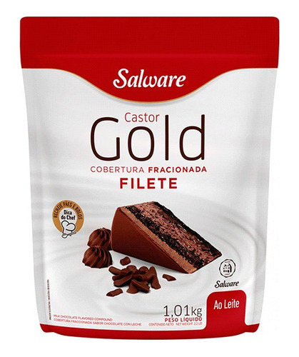 Cobertura Fracionada Filete Gold Ao Leite 1,01kg- Salware