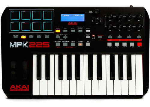 Controlador Akai Mpk225 25t