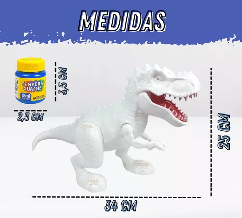 Dinossauro REX para Pintar com Mecanismo de Mordida - Kit 6 Cores