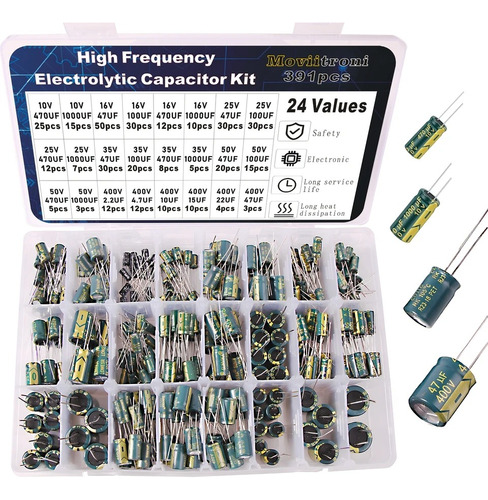 Set Kit 391 Capacitores Condensadores 1000uf 470uf 22 47 100