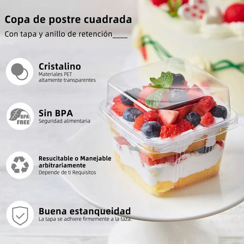 Desechable De 50 V Con Tapa De Fiesta Y Cuchara, 8 Oz