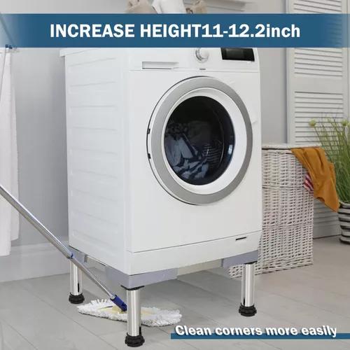 Mini soporte para nevera, base ajustable para lavadora y secadora con 4  pies fuertes, pedestales multifuncionales para lavadora y secadora y  soporte