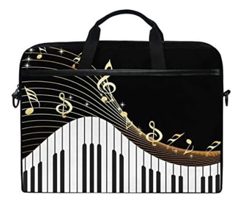 Musical Golden Piano Key Music Note Inch Laptop Messenger Y