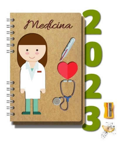 Agenda 2022 Doctora Medicina Con Nombre Grabado En Portada | Envío gratis
