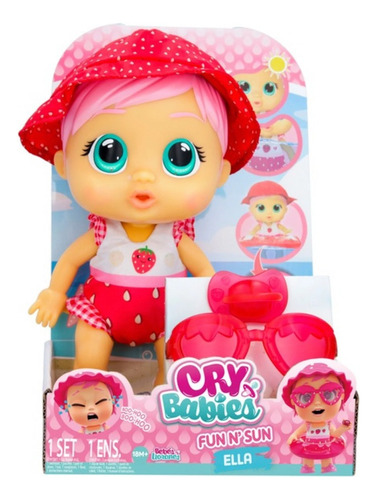 Cry Babies Muñeca Con Traje De Baño Fresa