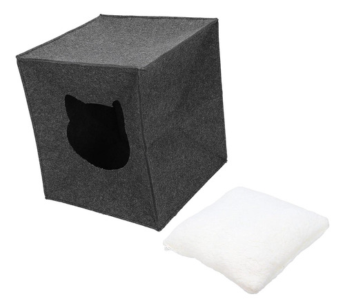 Cama De Cubo De Caverna De Feltro, Casa De Gato Com