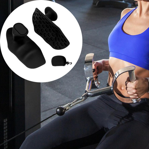 Los Apretones Del Gimnasio Para El Levantamiento De Negro