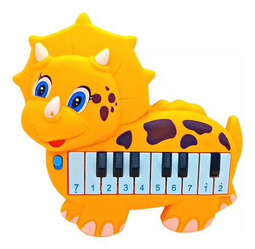 Piano Dino Triceratops Brontosaurio Sonidos Primera Infancia