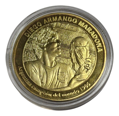 Medalla - Onza Cobre - Argentina 1986 - Maradona Campeón -