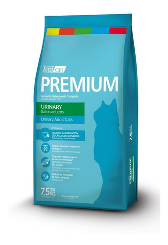 Alimento Vitalcan Premium Urinary para gato adulto sabor mix en bolsa de 7.5kg
