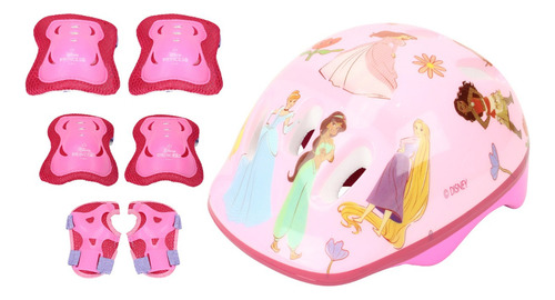 Kit Patins 2 Em 1 3 Rodas Princesas Tamanho 28/31 Bbr Toys Rosa-chiclete Princesas