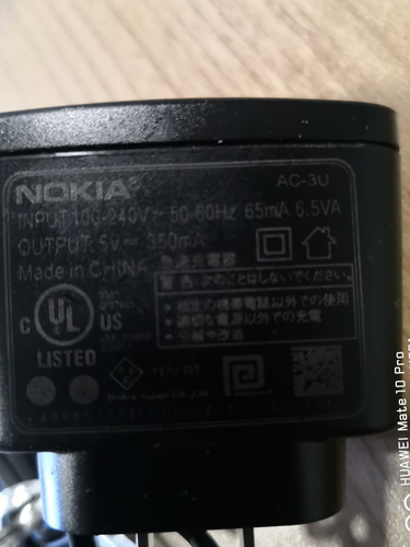 Power Adaptador Nokia  Ac-3u Ac 100-240v Dc 5.0v 350ma 