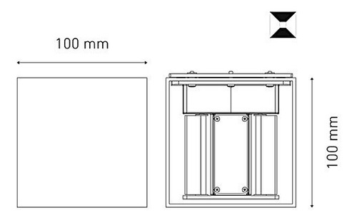 Imagen 5 de 5 de Lampara Muro Led Exterior Cubo Negro 6w Cálido Boomer Box