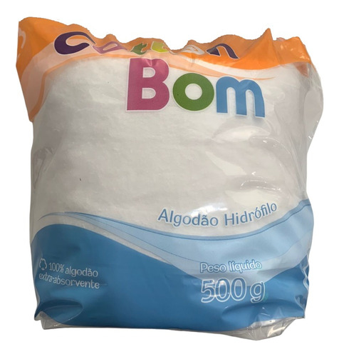 Algodão Hidrófilo 500g Rolo Macio Puro Absorvente Econômico