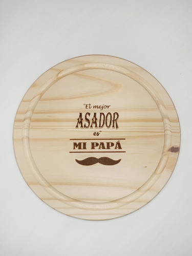 Platos Madera Para Asado Grabado Personalizado Día Del Padre