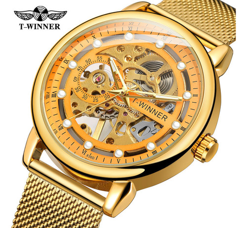 Gold Shell Gold Face - Mecánica De Moda Masculina T-winner 2